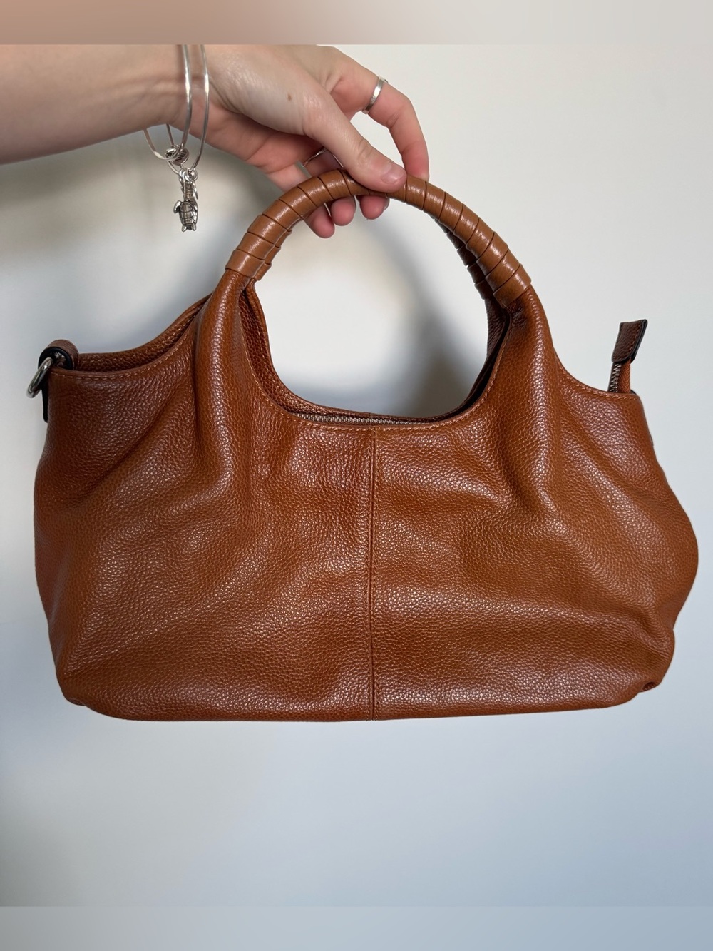 Iswee Leather Shoulder Top Handle Tote Bag Wrapped Top Handles